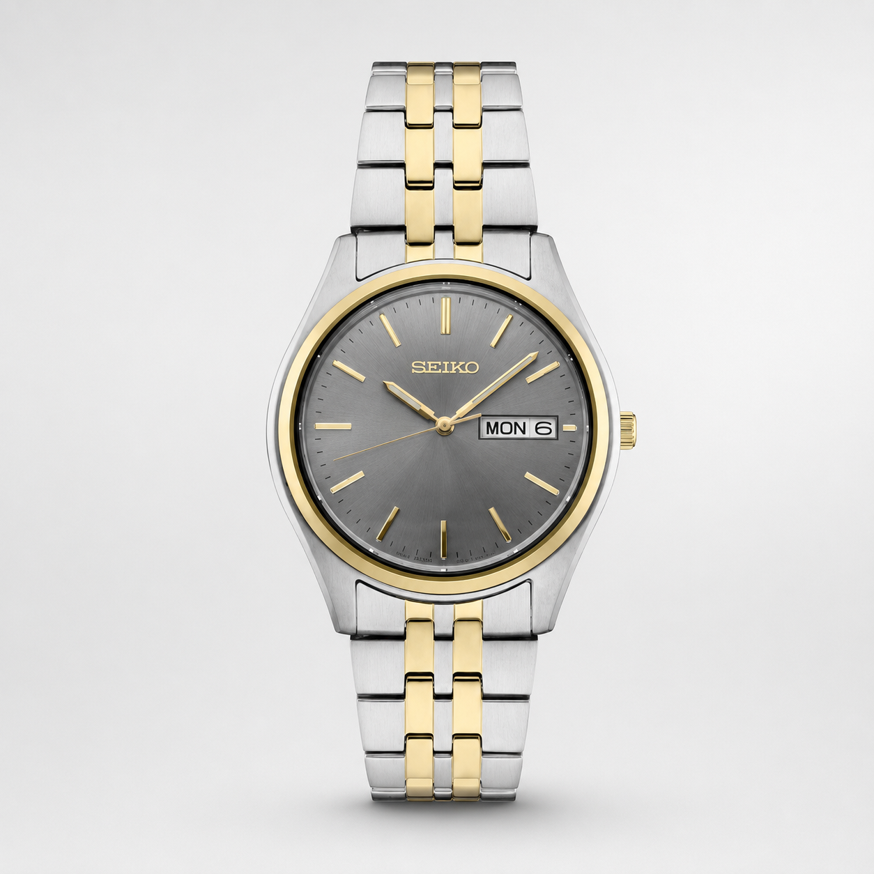 SEIKO ESSENTIAL QUARTZ BLACK DIAL