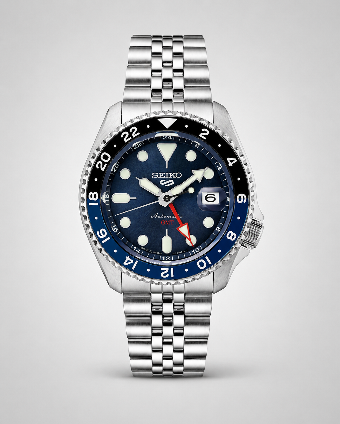 Seiko 5 Sports SS Automatic GMT Blue Dial