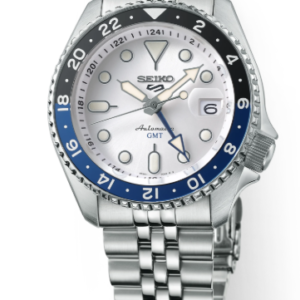 Seiko 5 Sports SS Automatic GMT Silver Dial
