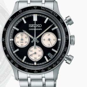 Seiko Essentials SS Quartz Chronograph Black Dial
