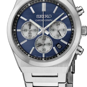 Essentials SS Quartz Chronograph Blue Dial