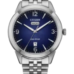 CITIZEN MEN ECO WR100 SS BRAC BLUE