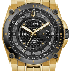 Bulova Icon Precisionist Gold Black Dial 98D156