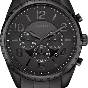 Caravelle Sport Black Dial Chronograph 45B150