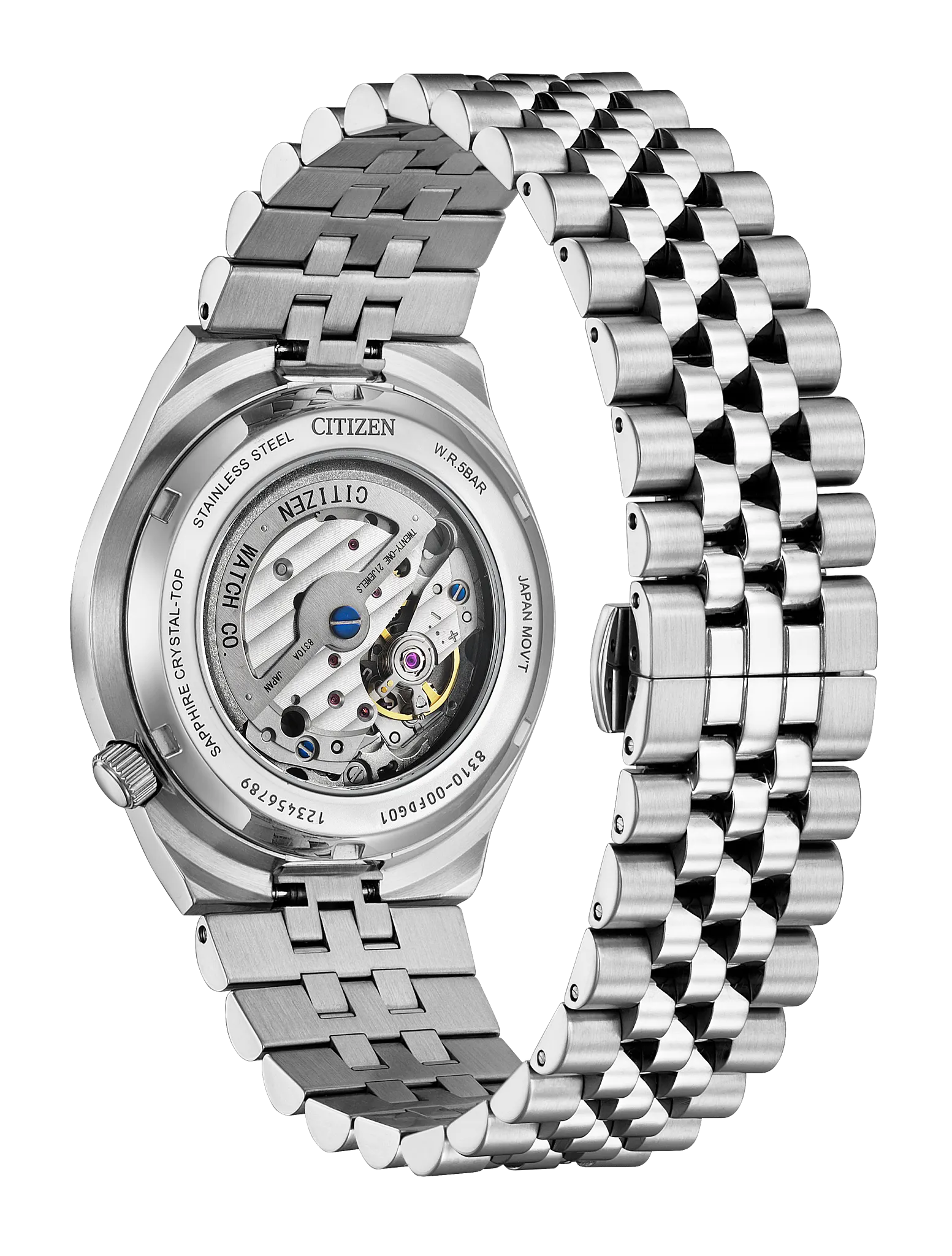 TSUYOSA 60 MEN AUTO WR50 SS BRAC BLCK NK0020-55E